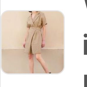 Frankie Shop, Short Sleeve Wrap Romper Linen